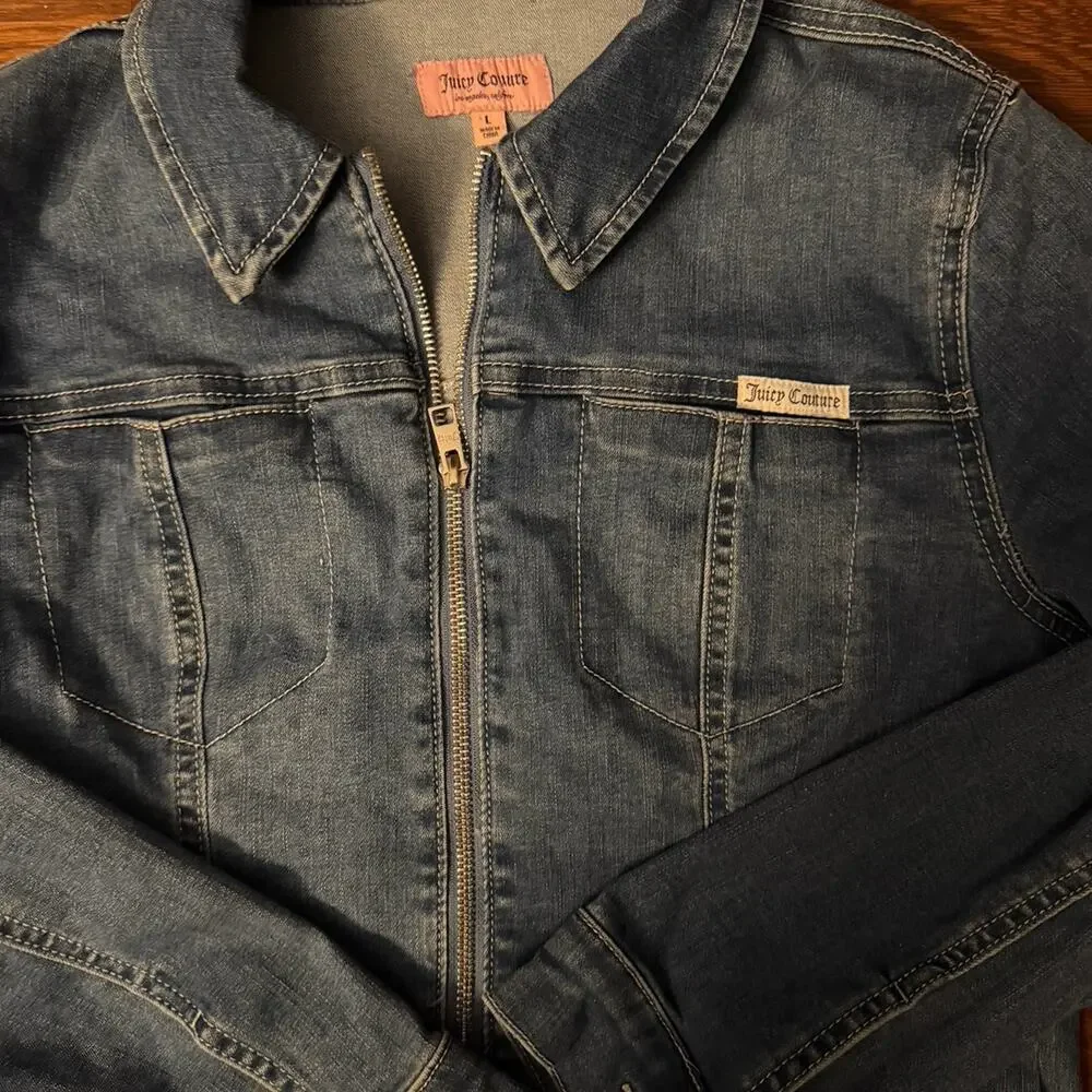 Juicy couture girls Jean jacket size large - Picture 2 of 4